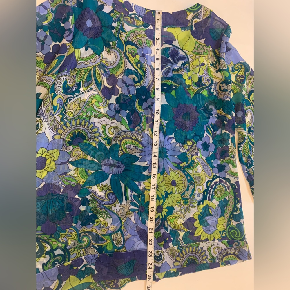 Tommy Bahama Sz small Paisley Floral Lace Up Embellished Swim Cover Up (bin D) - Picture 6 of 10